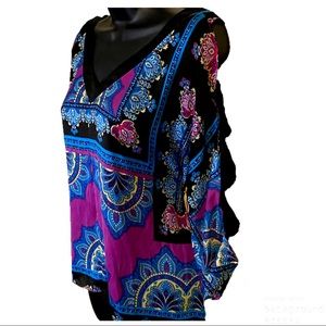 Nicole by Nicole Miller Silky Peekaboo Top